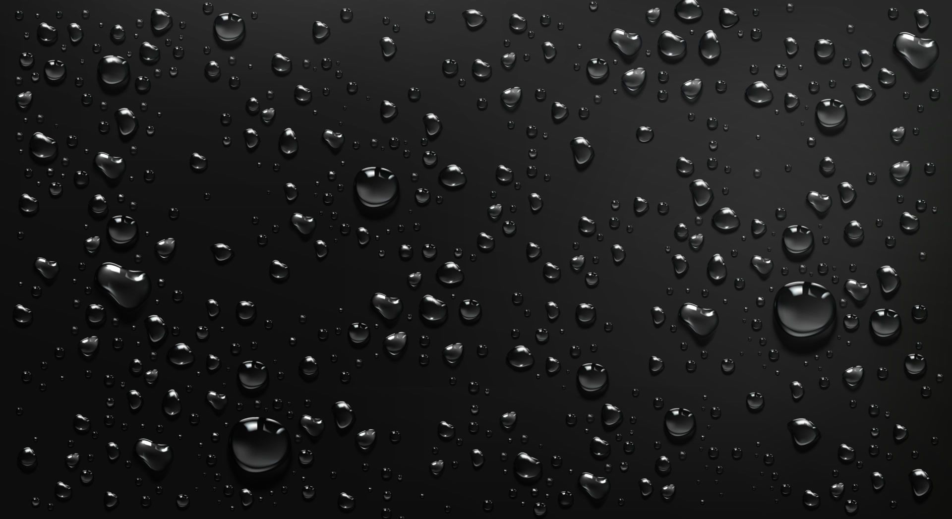 Water condensation on black glass. 