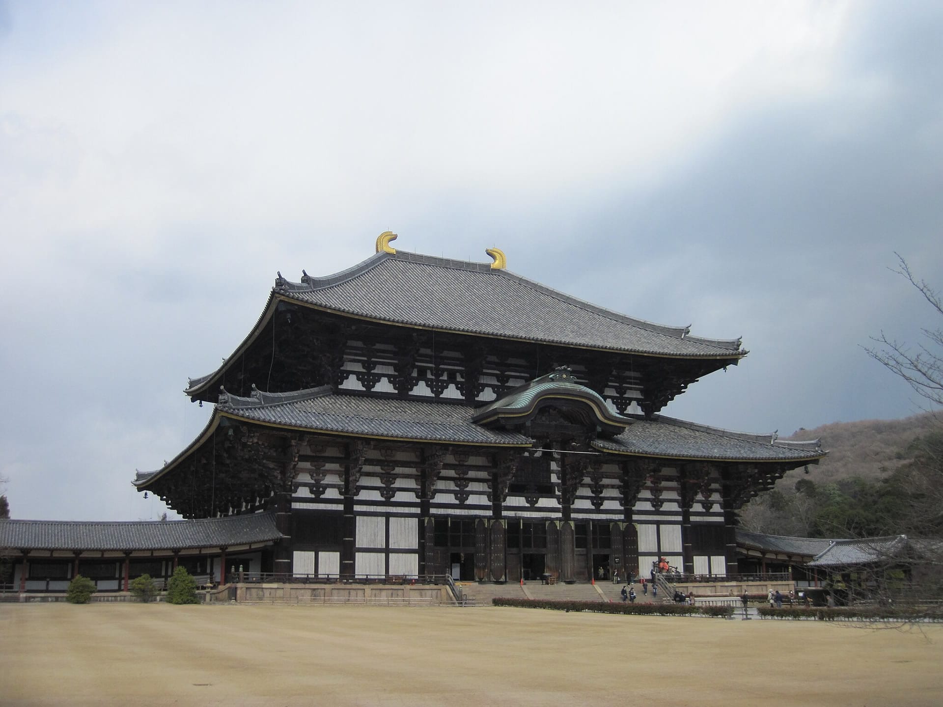 The Todai-ji Daibutsu-den Hall in Nara, Japan